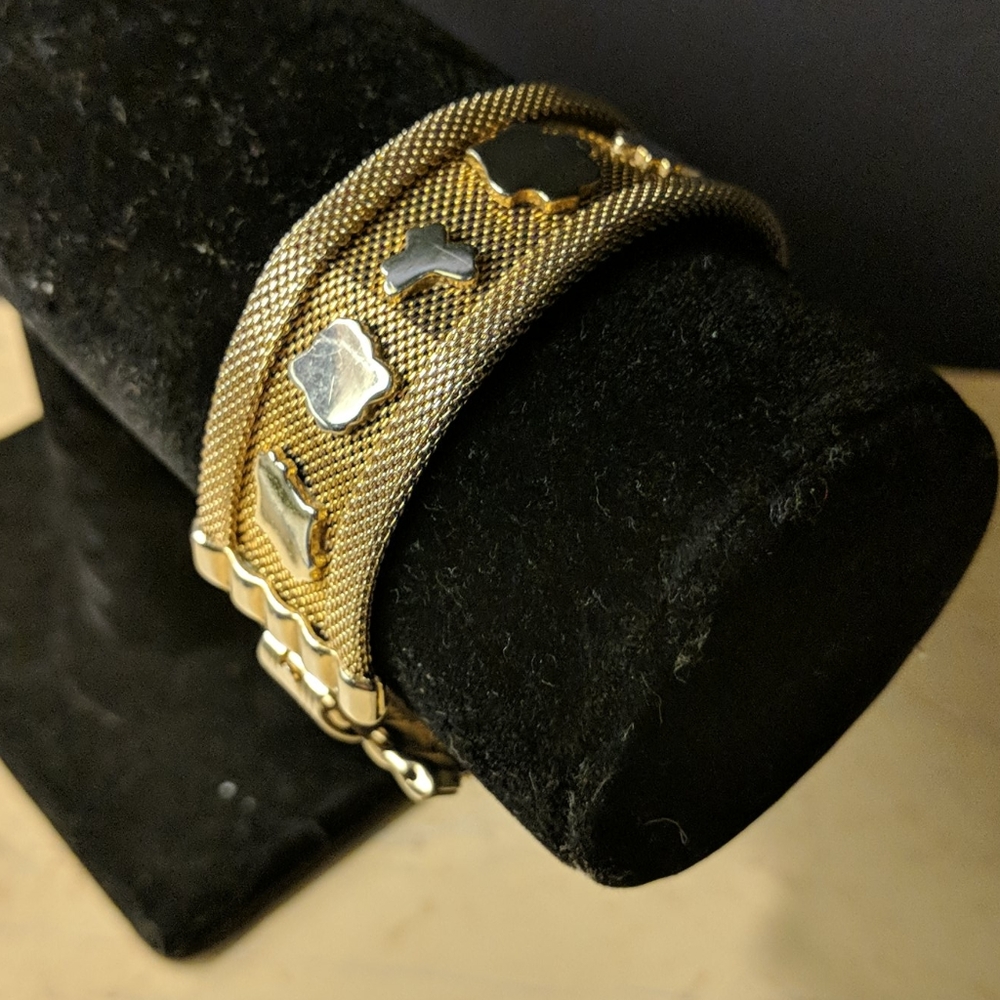 Geometrical Gold & Silver Metal Mesh